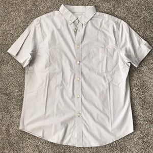 Gray Short Sleeve Button Down